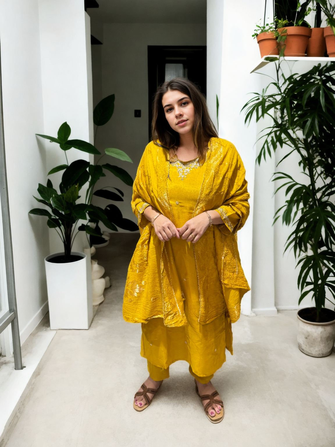 Signature Dola Silk Suit Set with Handwork & Muslin Jacquard Dupatta – 3 Premium Colours