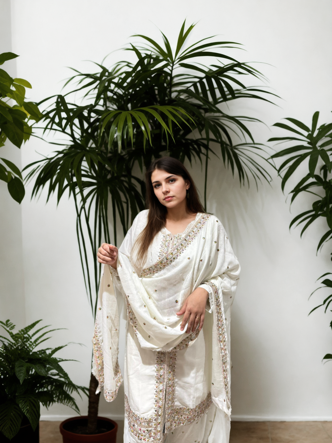 Royal Charm Patiala Suit – Red & White Edition