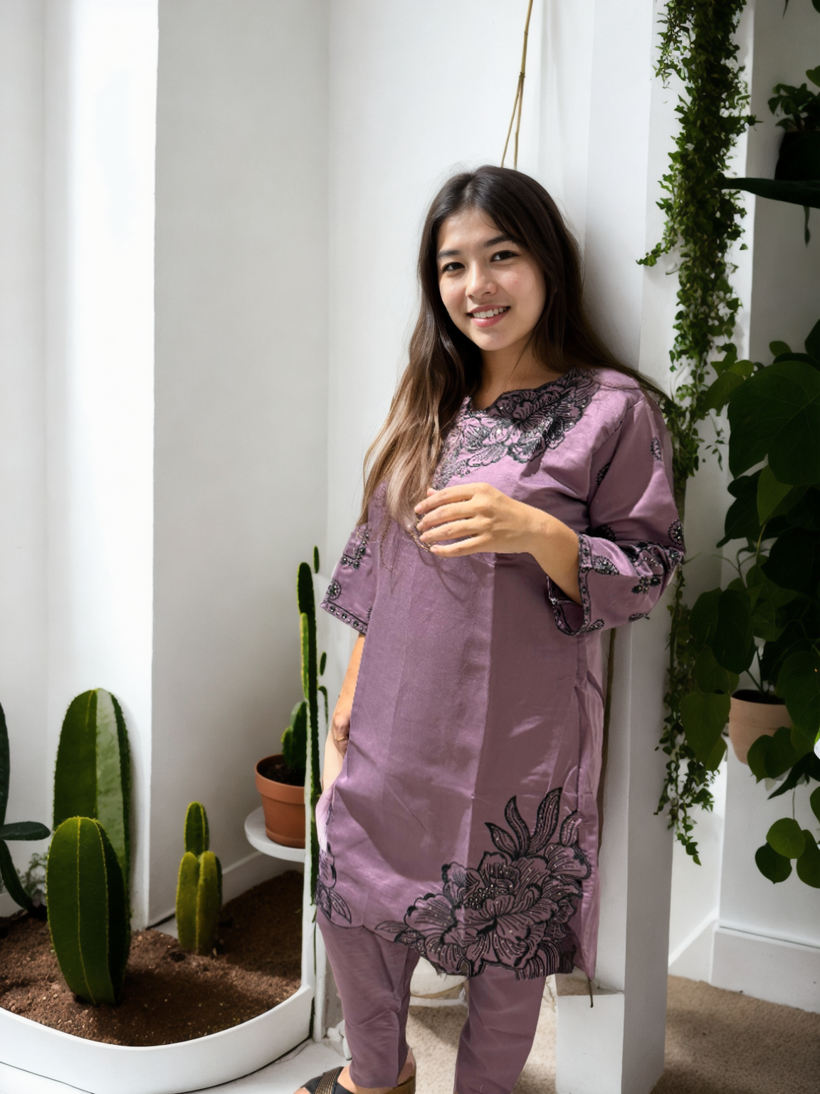 Elegant Floral Embroidered Coord Set (2 Colors | M to XXL)