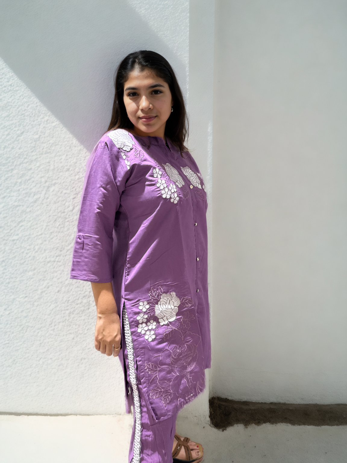 Golden & Emerald Bloom Embroidered Coord Sets