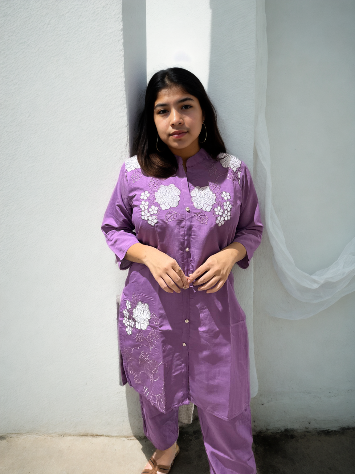 Golden & Emerald Bloom Embroidered Coord Sets