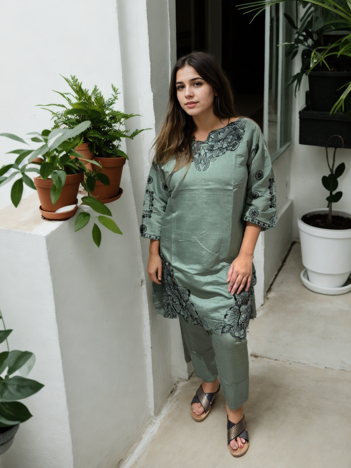 Elegant Floral Embroidered Coord Set (2 Colors | M to XXL)