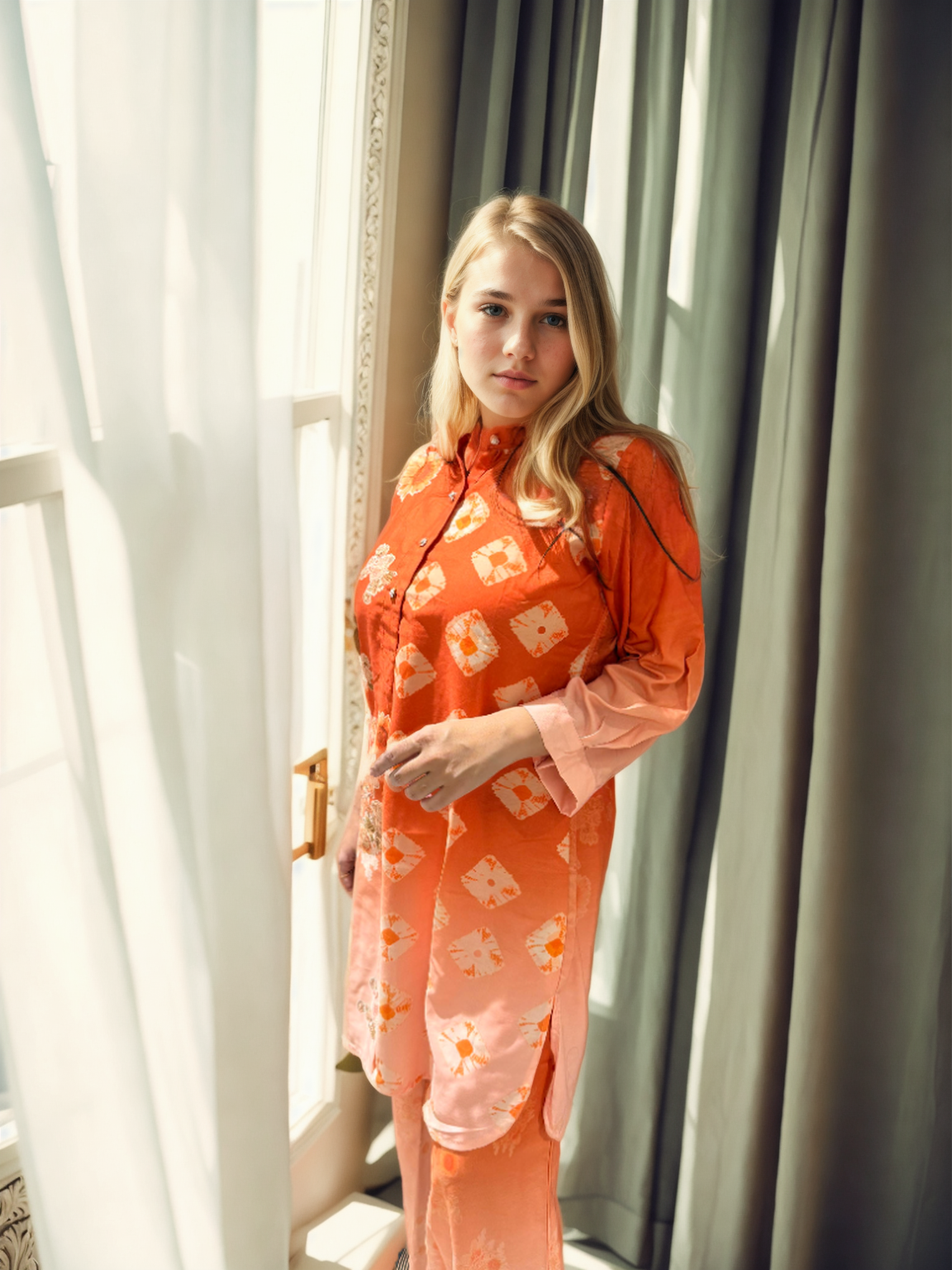 Sunset Bloom Cotton Co-ord Set (M to XXL)