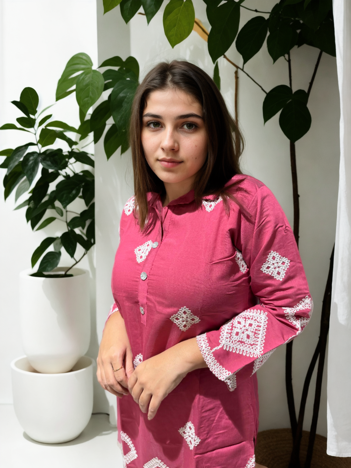 Ari Work Roman Silk Sharara Coord Set with Inner (L–XXL)