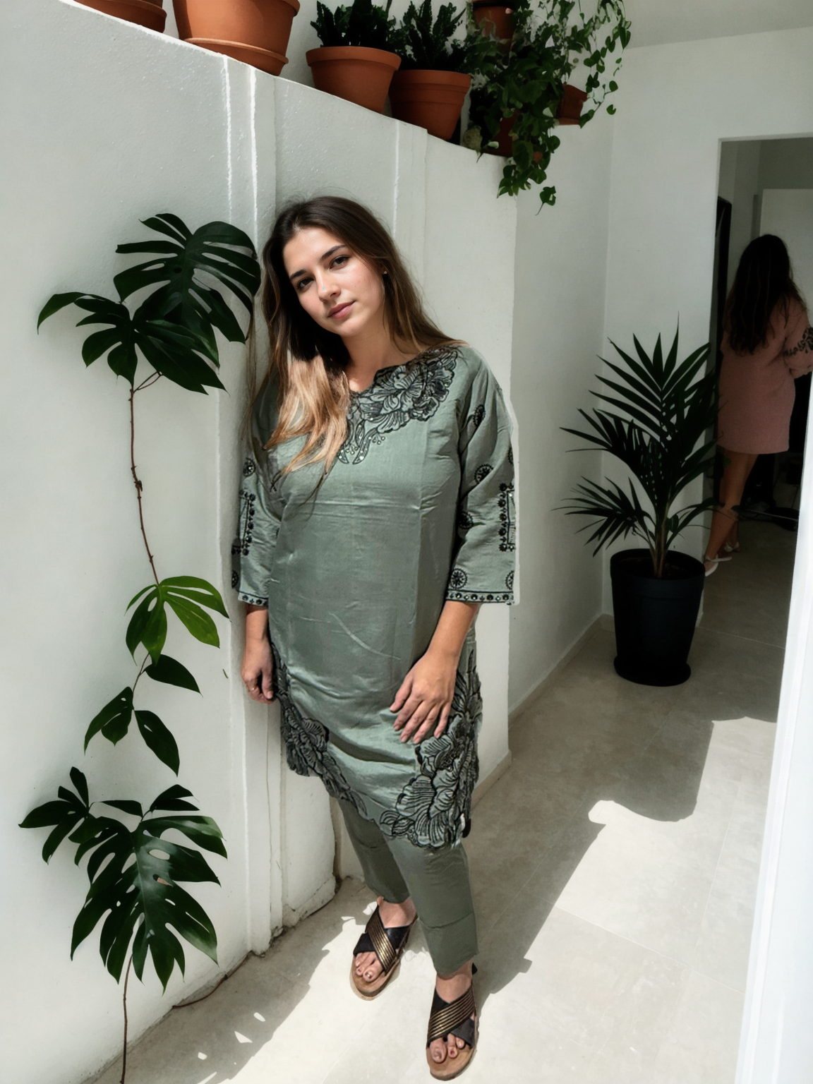 Elegant Floral Embroidered Coord Set (2 Colors | M to XXL)