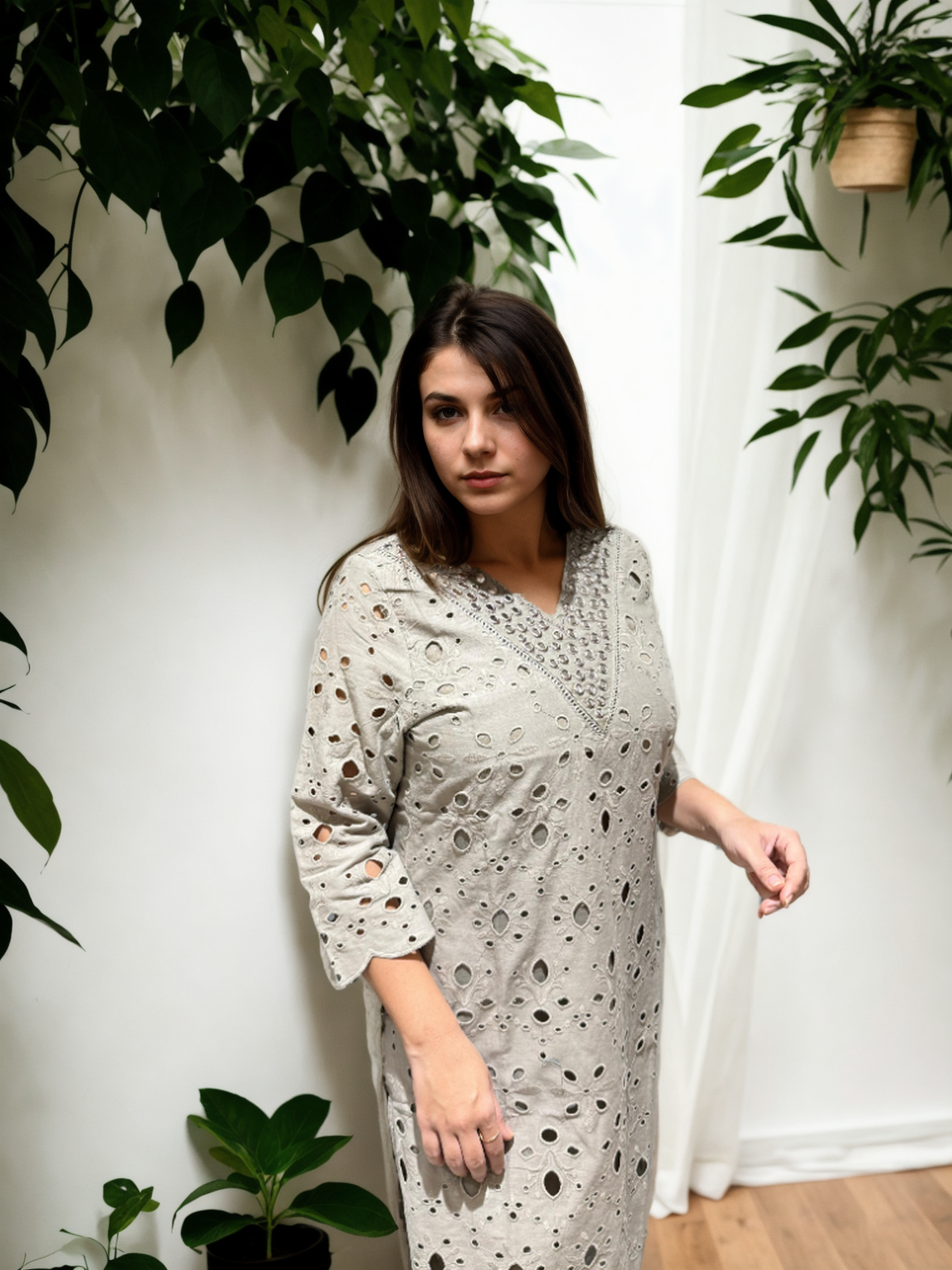 ✨ Signature Schiffli Pure Cotton Coord Set – 2 Color Options