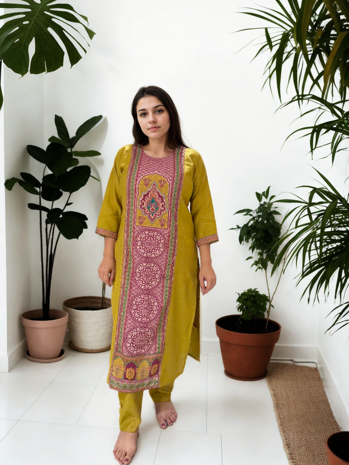 Bandhej Inspired Ethnic Print Suit Set
