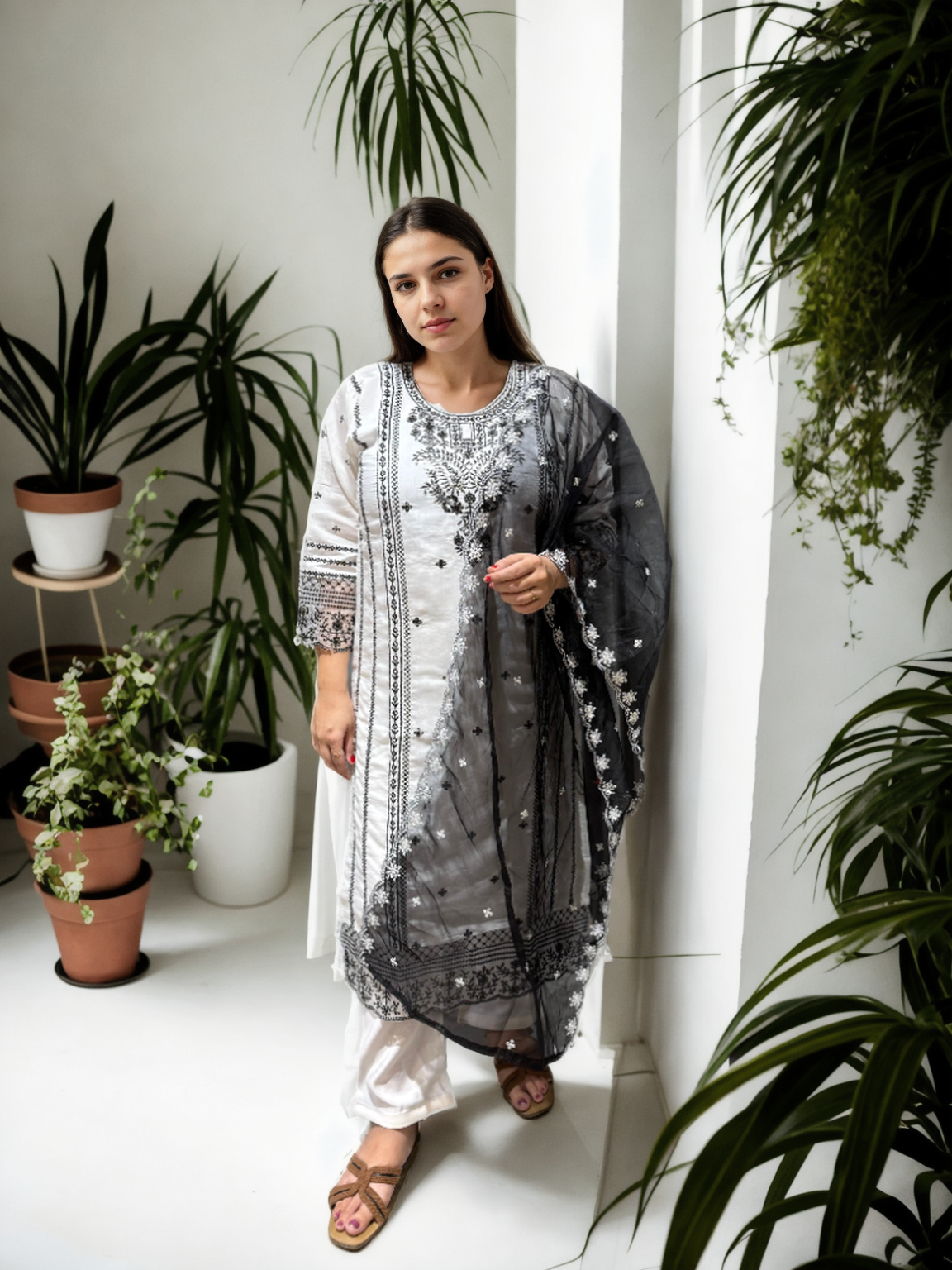 Kohinoor Black & White Suit π