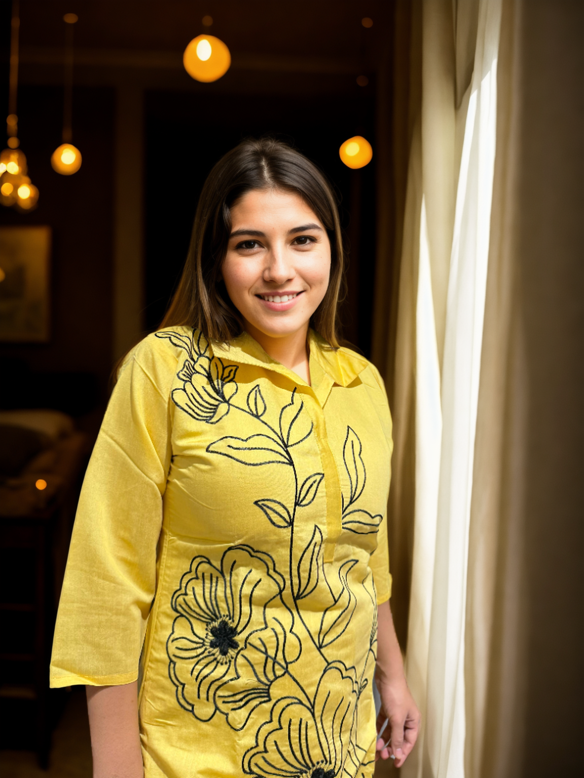 Sunbloom & Ivory Garden Floral Coord Sets – Roman Silk | M to XXL