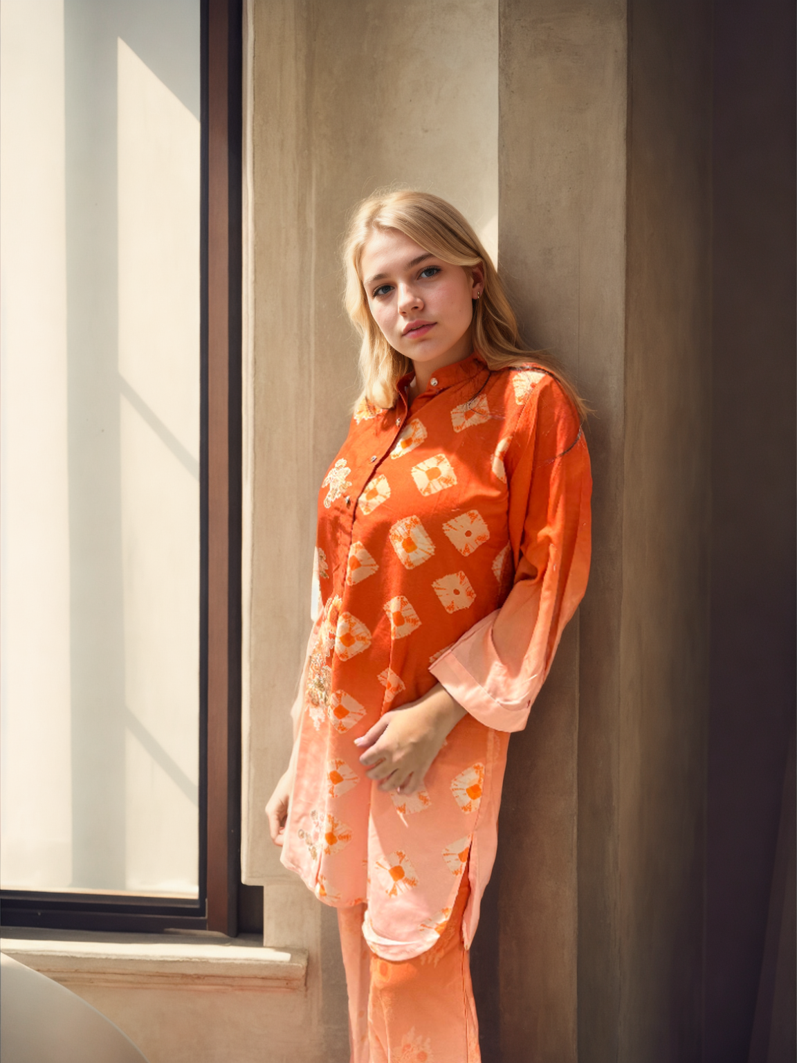 Sunset Bloom Cotton Co-ord Set (M to XXL)