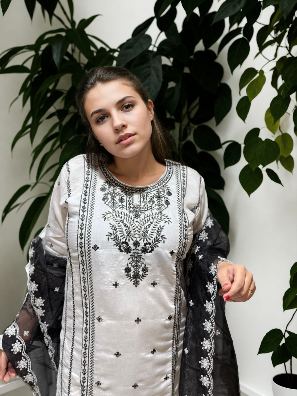 Kohinoor Black & White Suit π