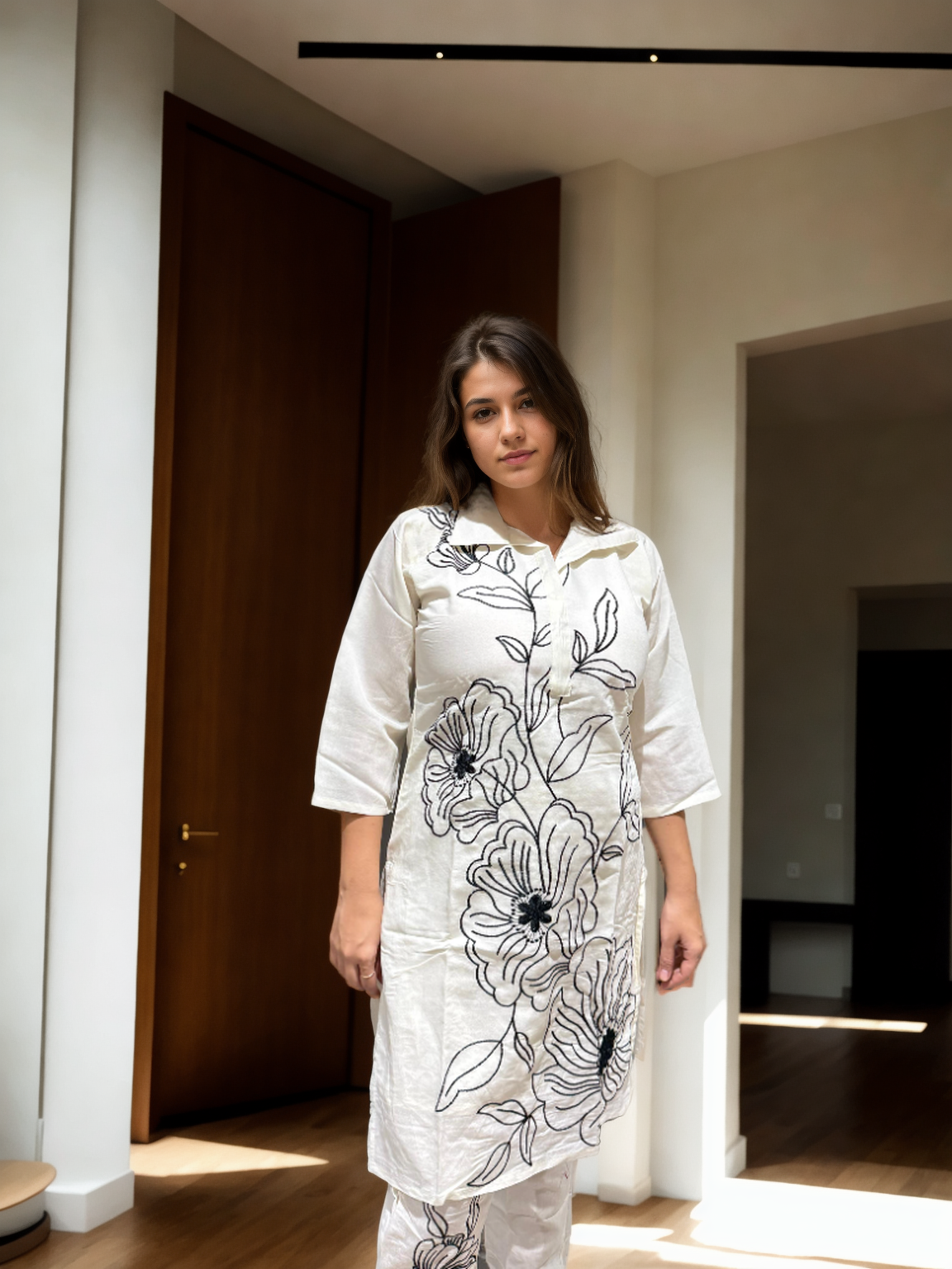 Sunbloom & Ivory Garden Floral Coord Sets – Roman Silk | M to XXL