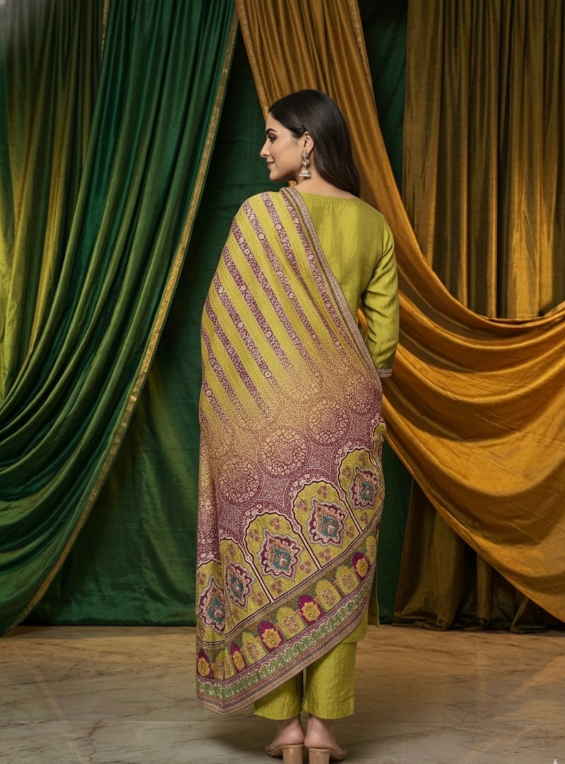 Bandhej Inspired Ethnic Print Suit Set