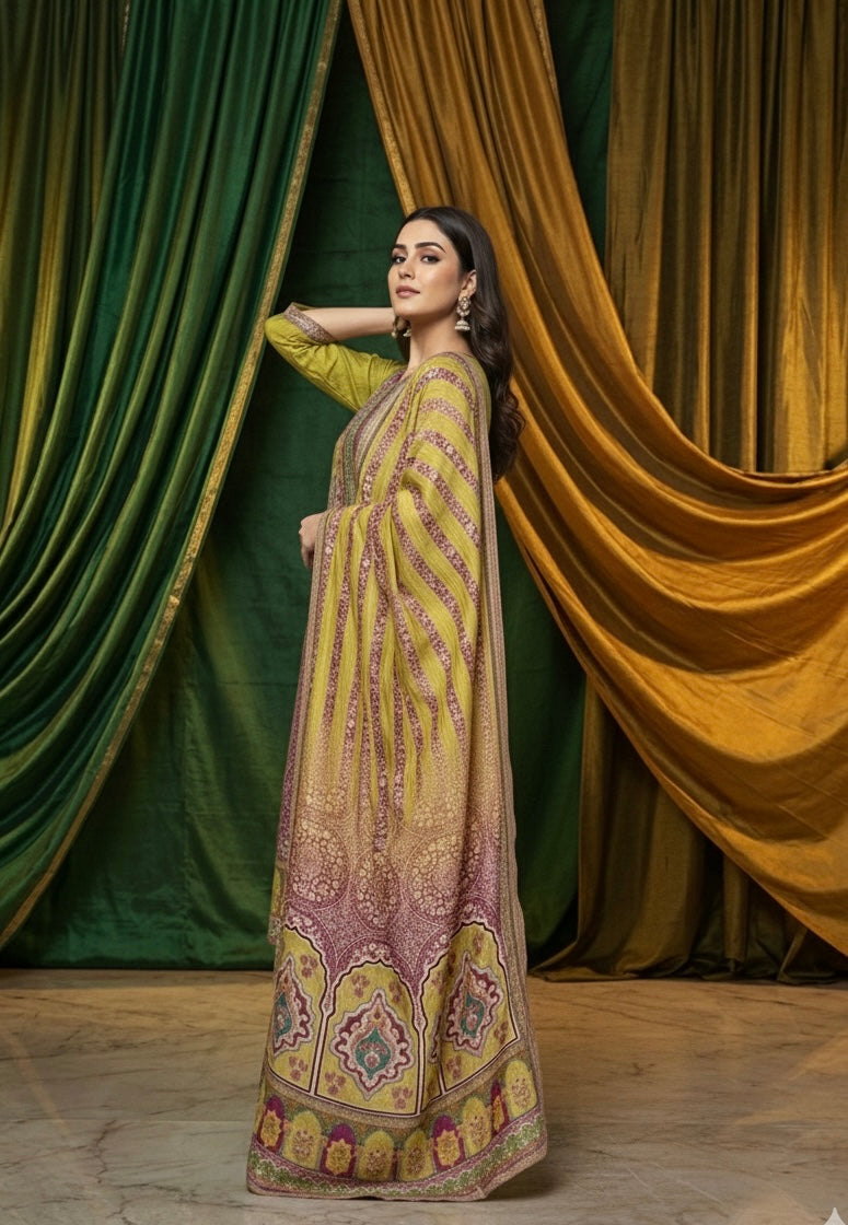 Bandhej Inspired Ethnic Print Suit Set