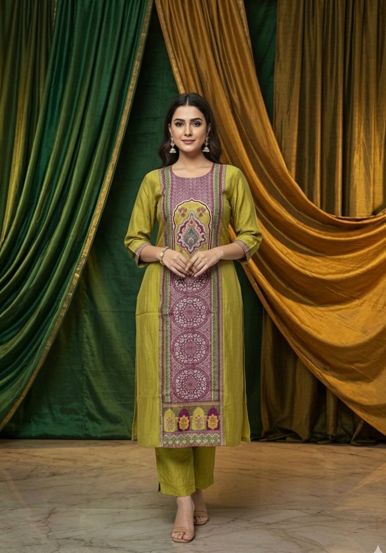 Bandhej Inspired Ethnic Print Suit Set