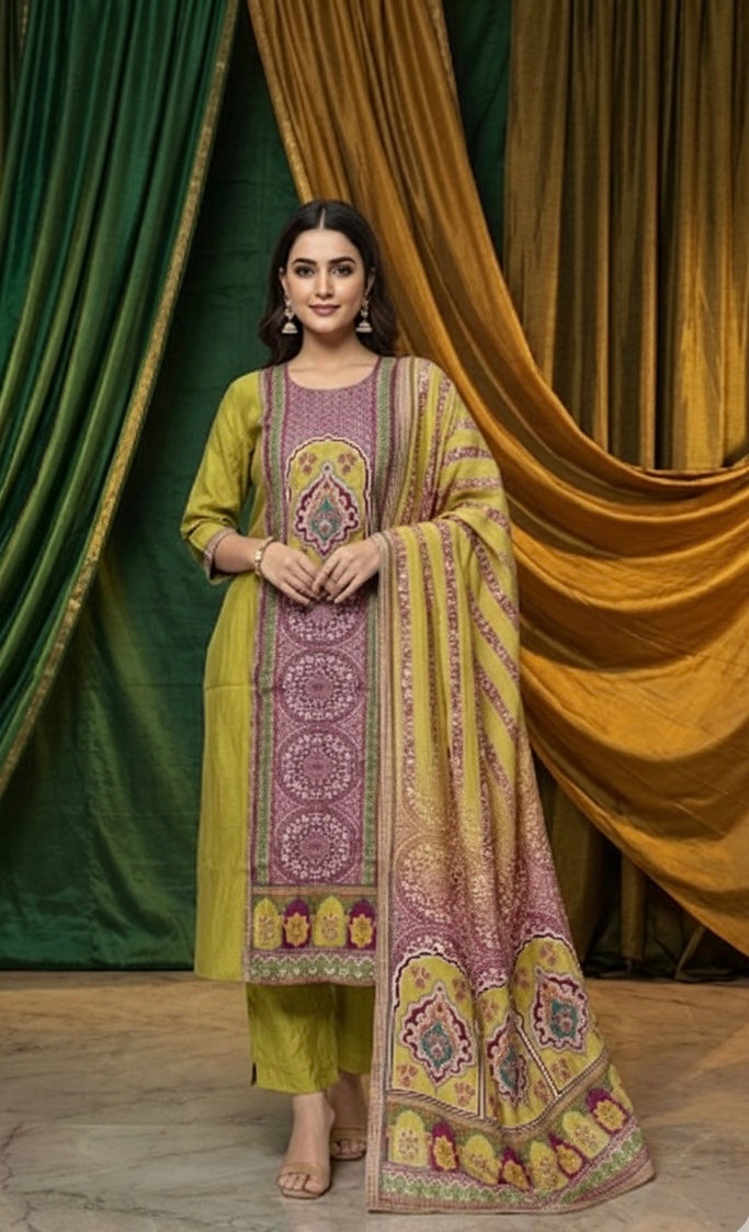 Bandhej Inspired Ethnic Print Suit Set