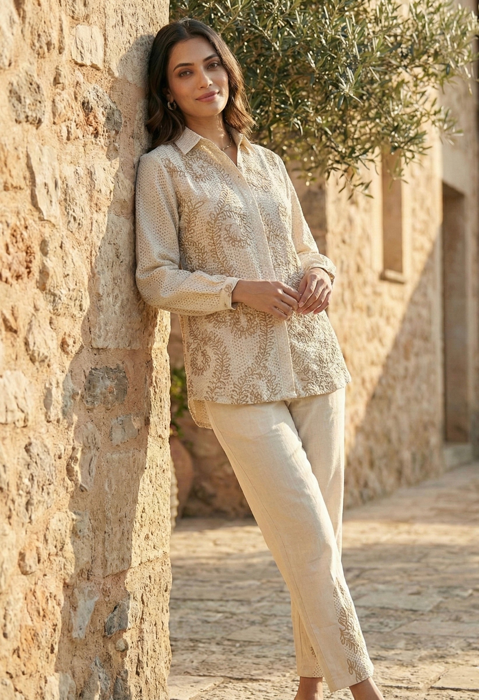 Handcrafted Khadi Cotton Suit Set | Raw Edit | Signature Collection