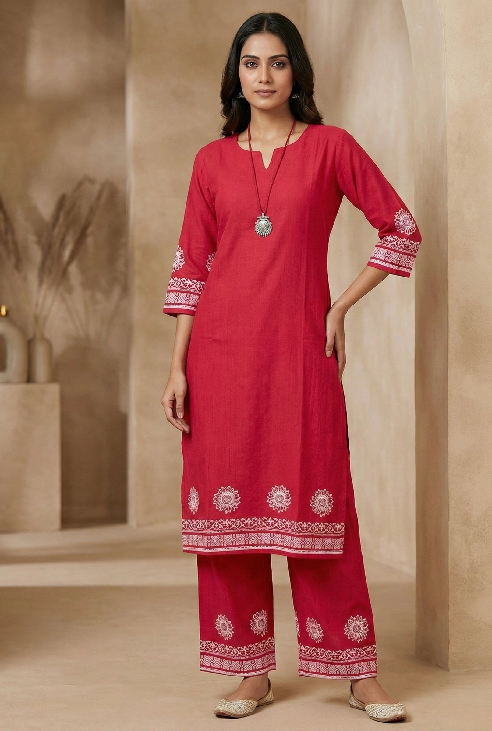 Cotton Silk Kurta Sets + Free Oxidized Accessory โ Festive Deal!