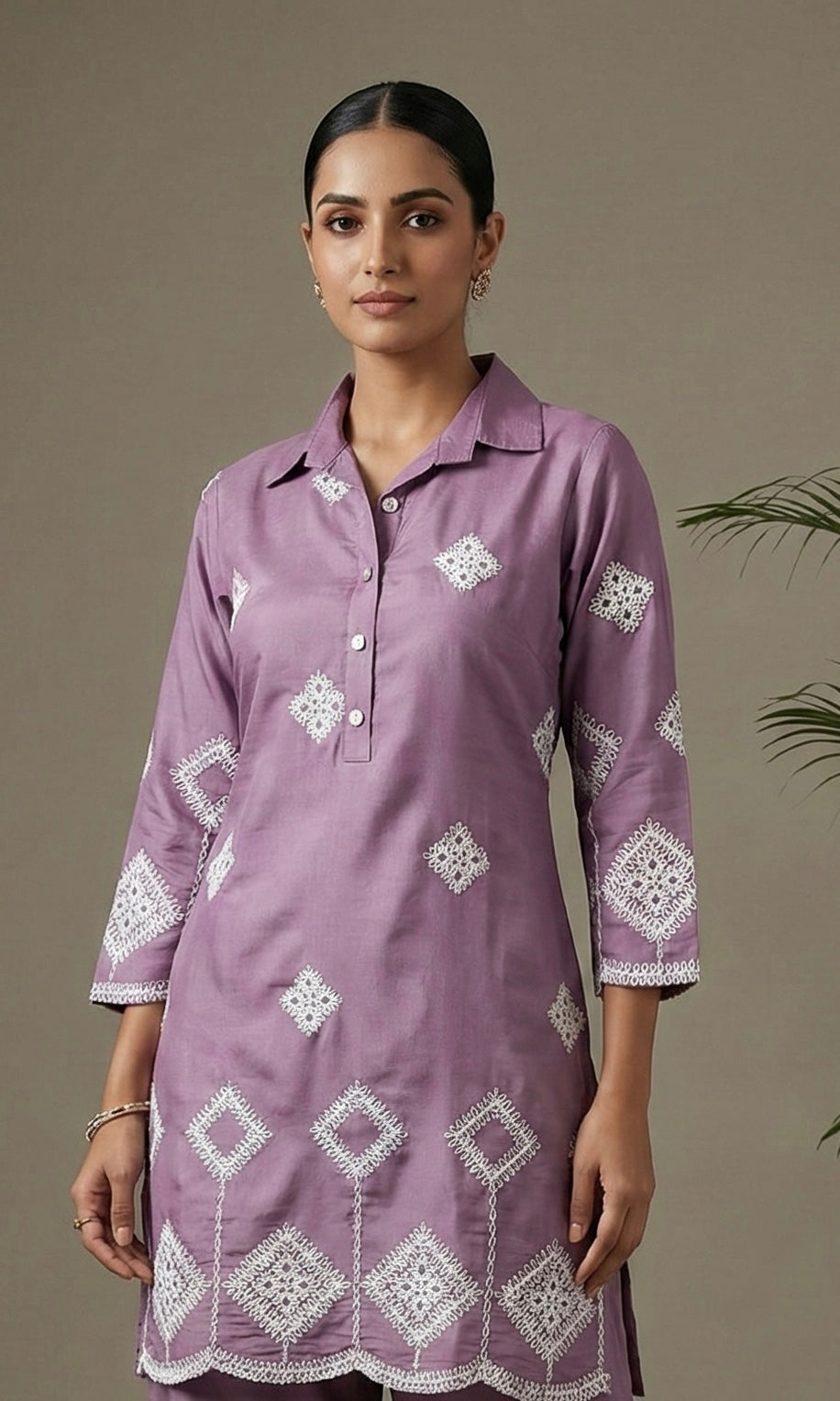 Ari Work Roman Silk Sharara Coord Set with Inner (L–XXL)