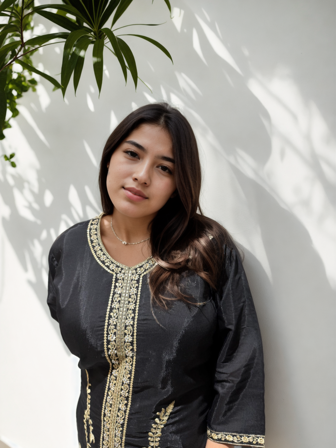 Royal Black Embroidered Coord Set – Gold Threadwork