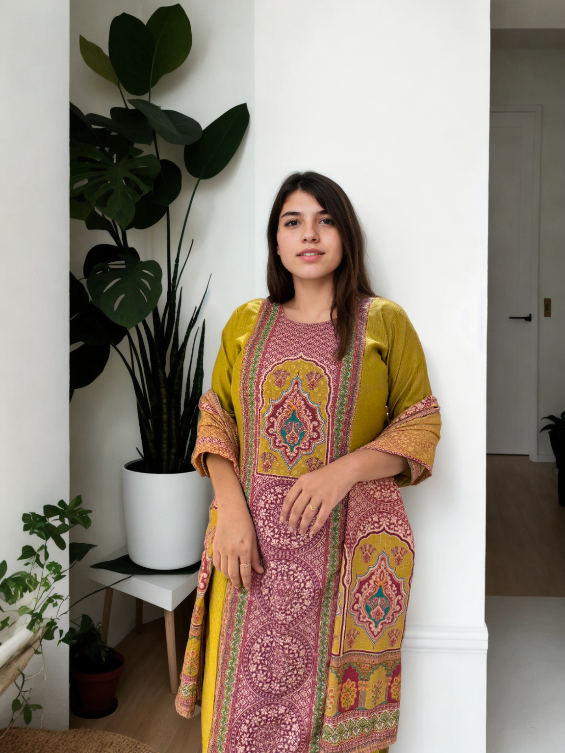 Bandhej Inspired Ethnic Print Suit Set