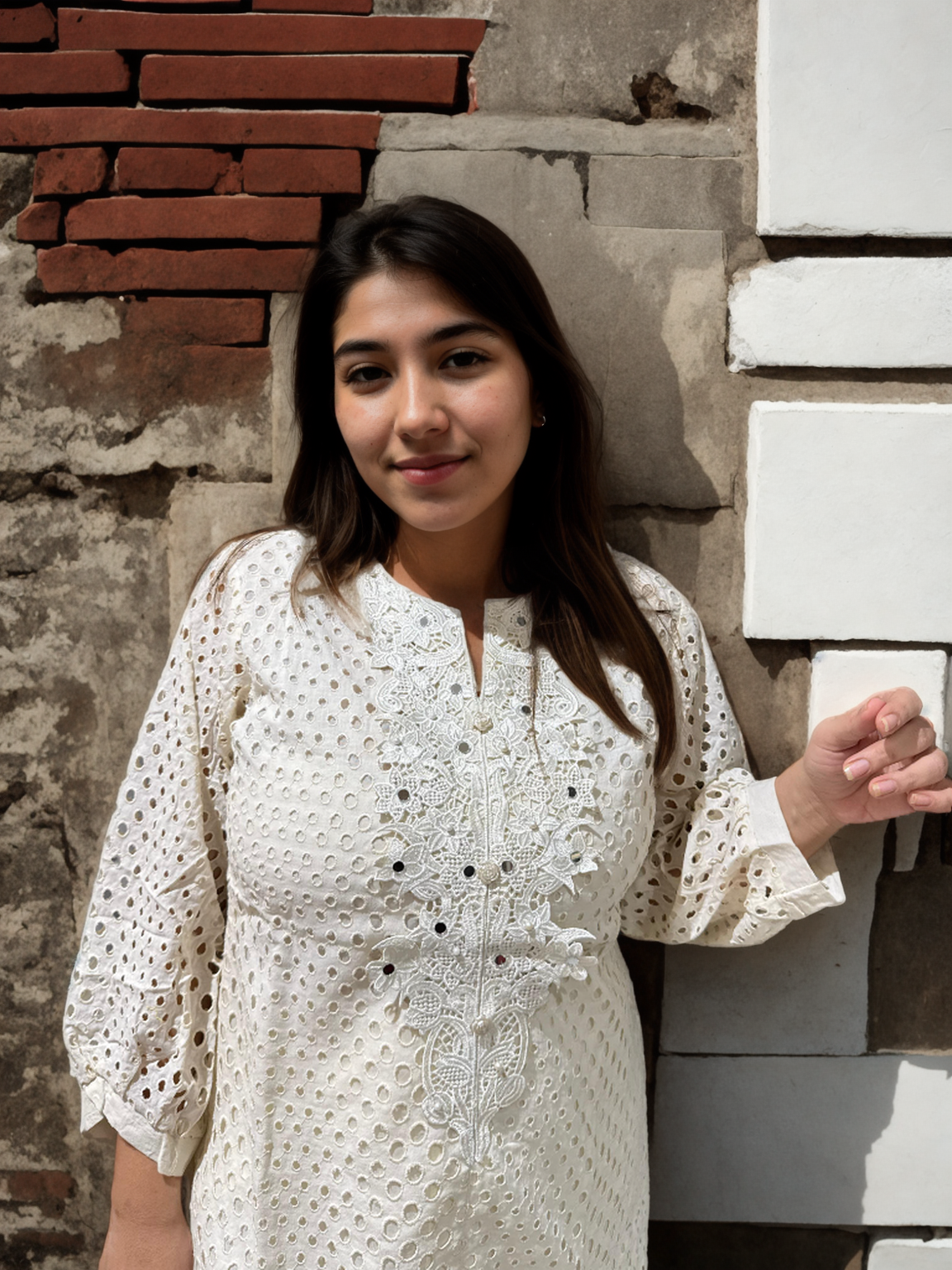 Safa White Cotton Coord Set with Embroidery & Pocket Pants |Signature Collection