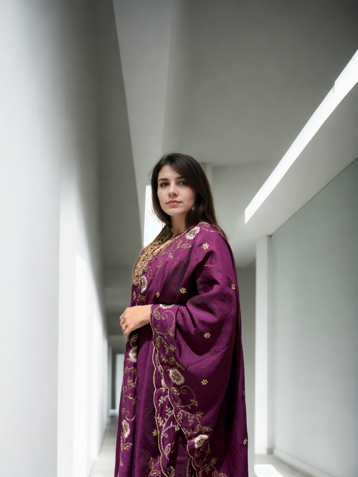 Regal Charm Straight Suit Set with Dupatta