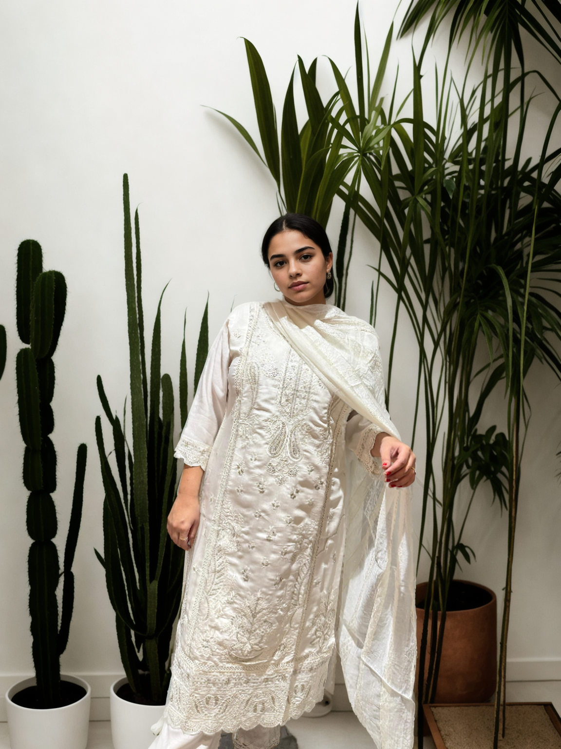 🌸 Pakistani Elegance in Roman Silk with Soft Naznin Jacquard Dupatta – 2 Colors 🌸