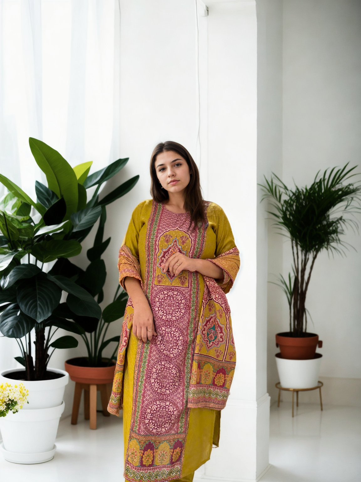 Bandhej Inspired Ethnic Print Suit Set