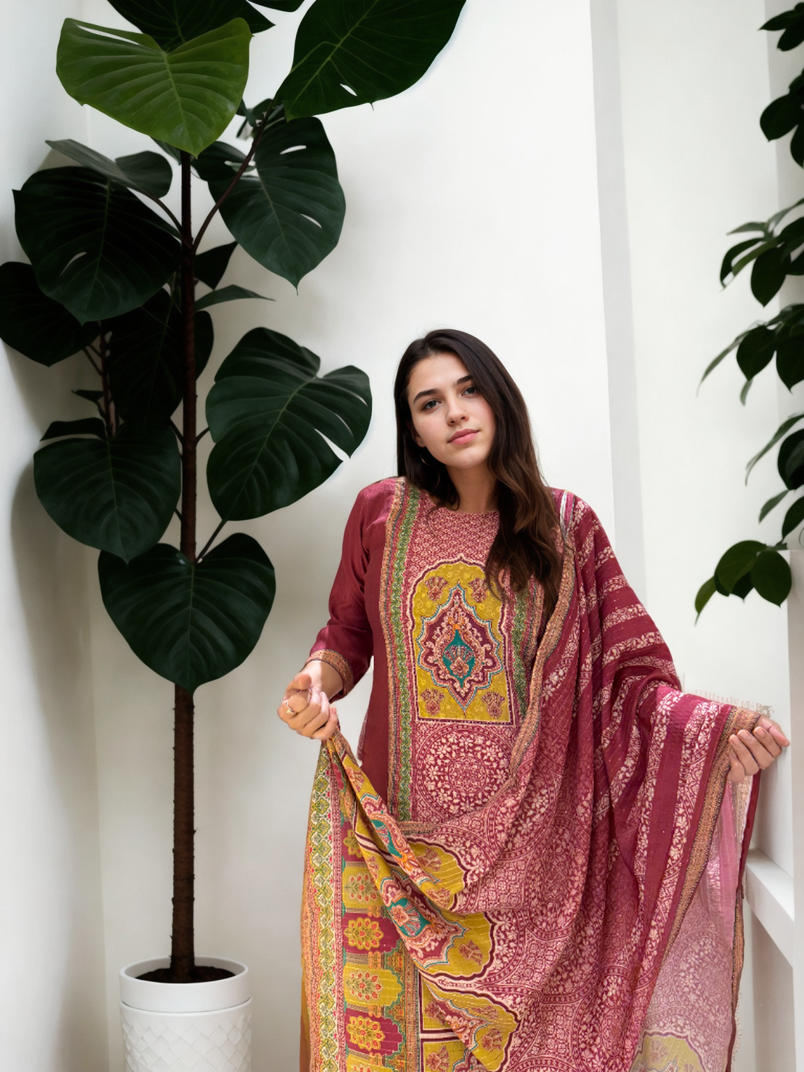 Bandhej Inspired Ethnic Print Suit Set