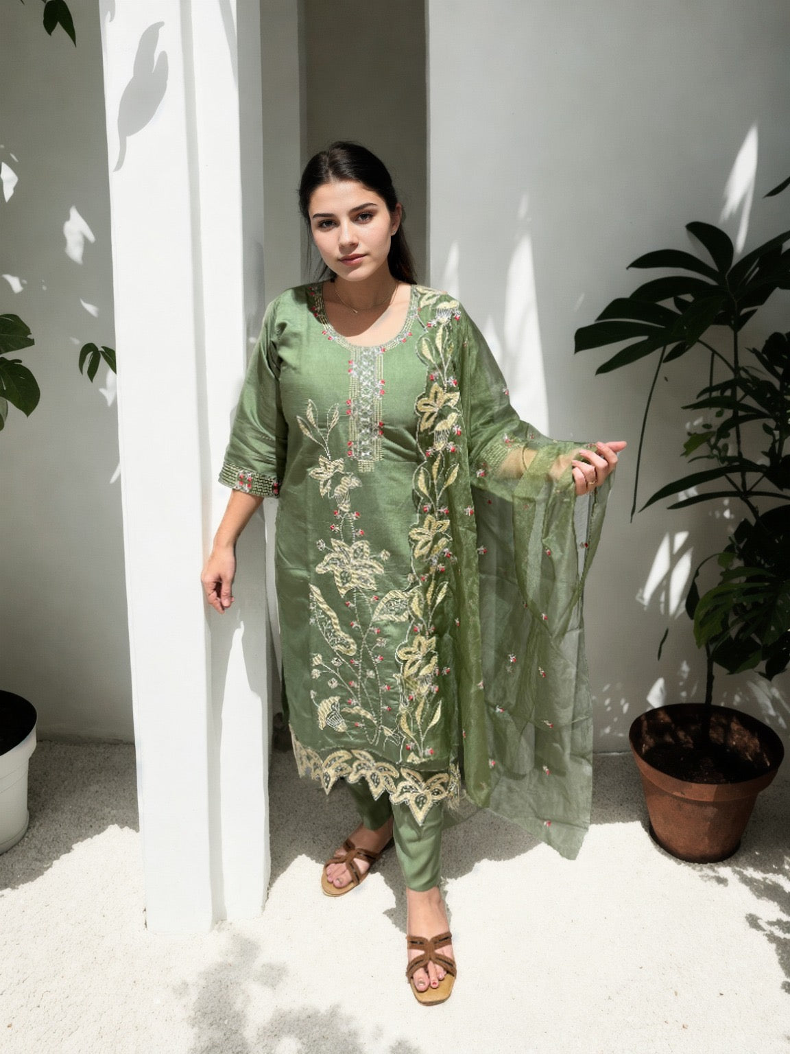 ✨ Noor-E-Nazaakat Embroidered Suit Set