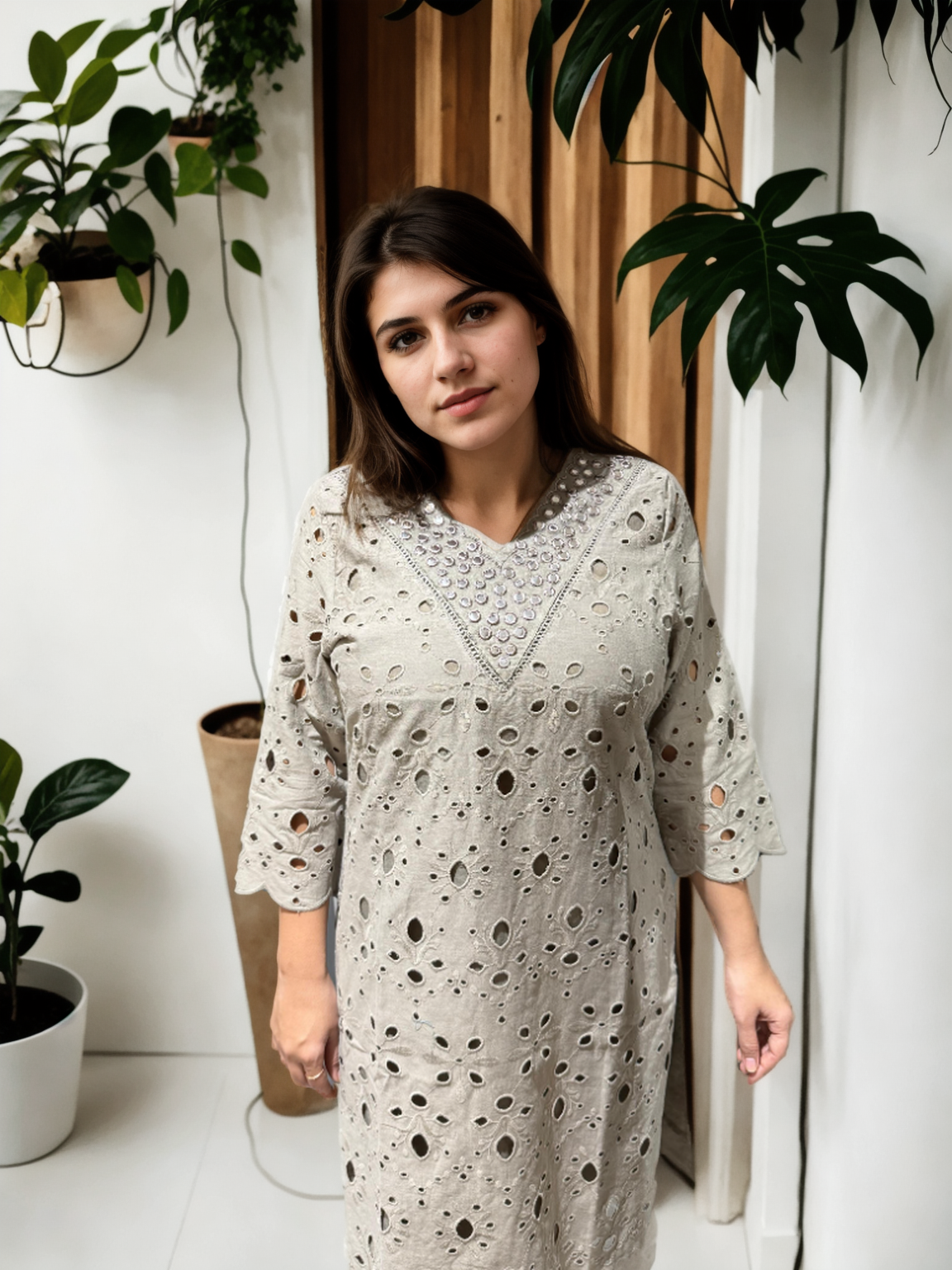 ✨ Signature Schiffli Pure Cotton Coord Set – 2 Color Options