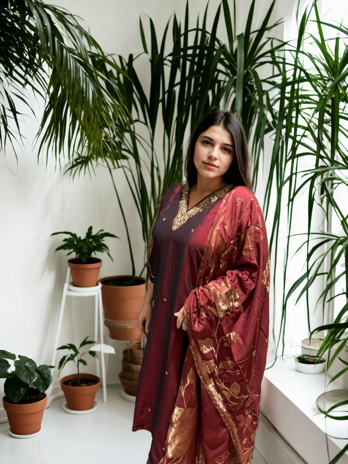 Rangila Silk Suit Set with Handwork & Muslin Dupatta (Latkan Detail) – M to XXL
