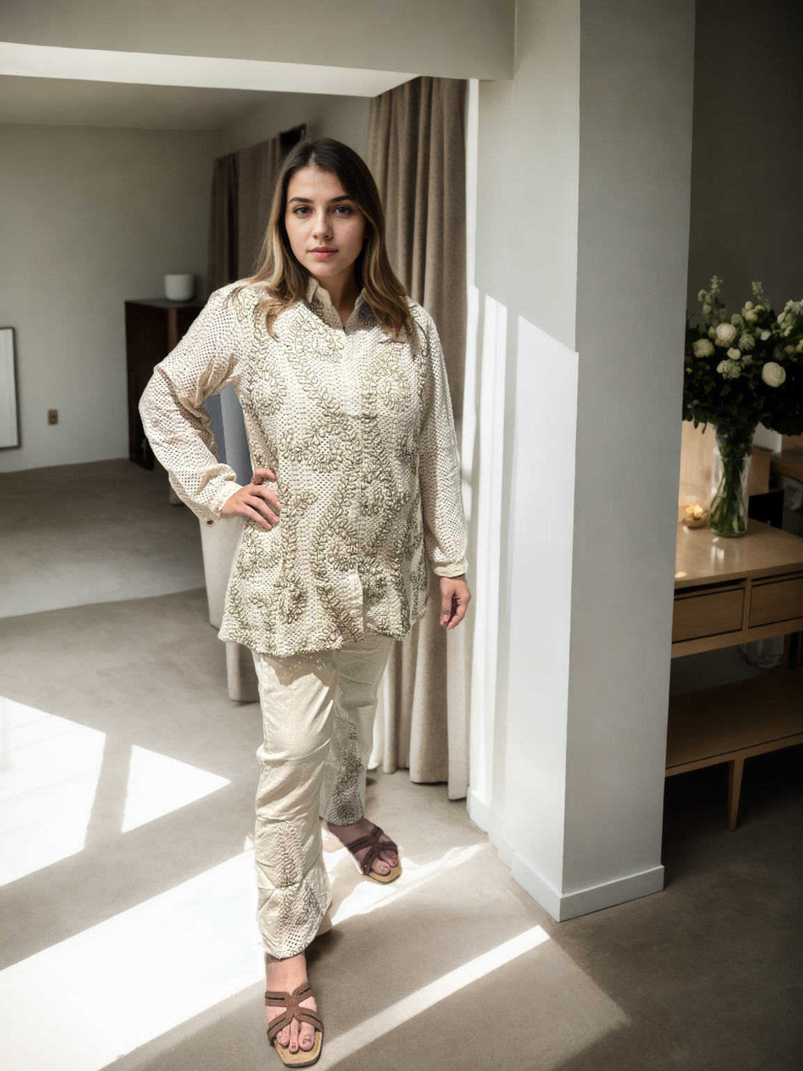 Handcrafted Khadi Cotton Suit Set | Raw Edit | Signature Collection