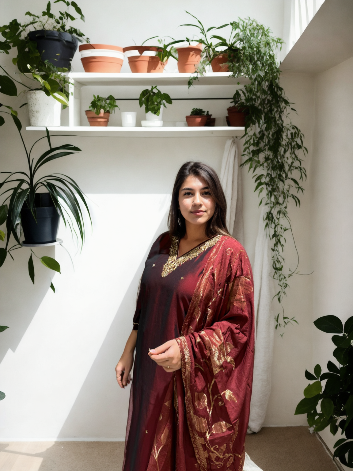 Rangila Silk Suit Set with Handwork & Muslin Dupatta (Latkan Detail) – M to XXL