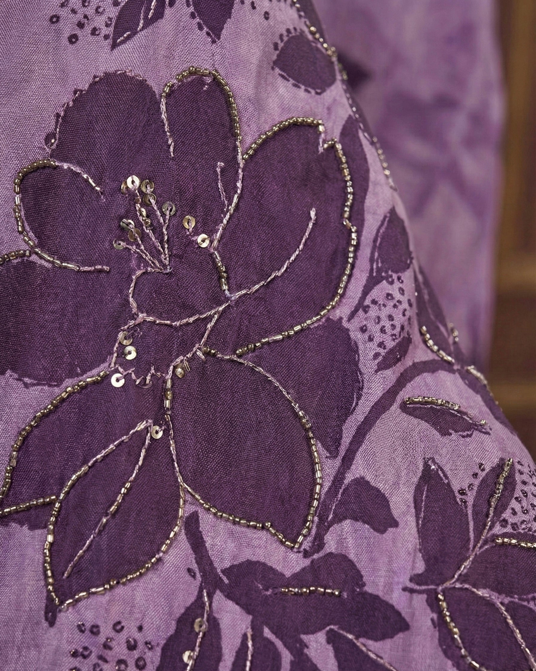 The Lavender Luxe: Handcrafted Malai Satin Signature Set