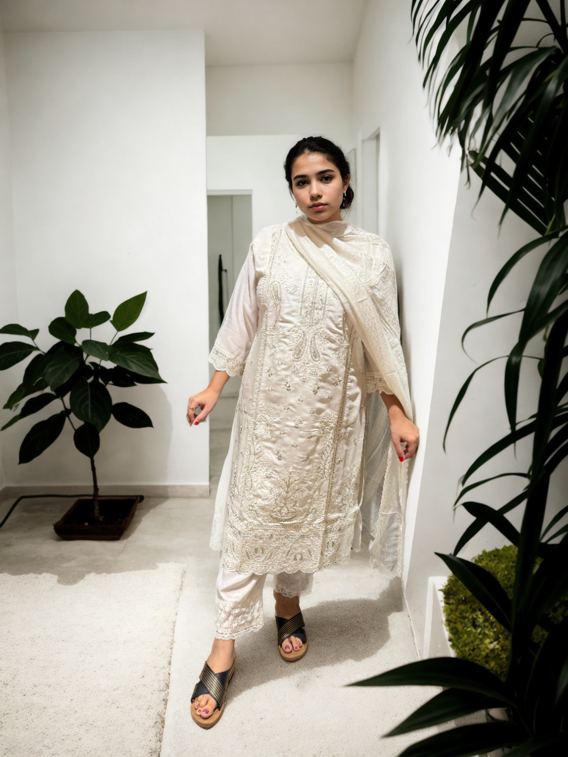 🌸 Pakistani Elegance in Roman Silk with Soft Naznin Jacquard Dupatta – 2 Colors 🌸