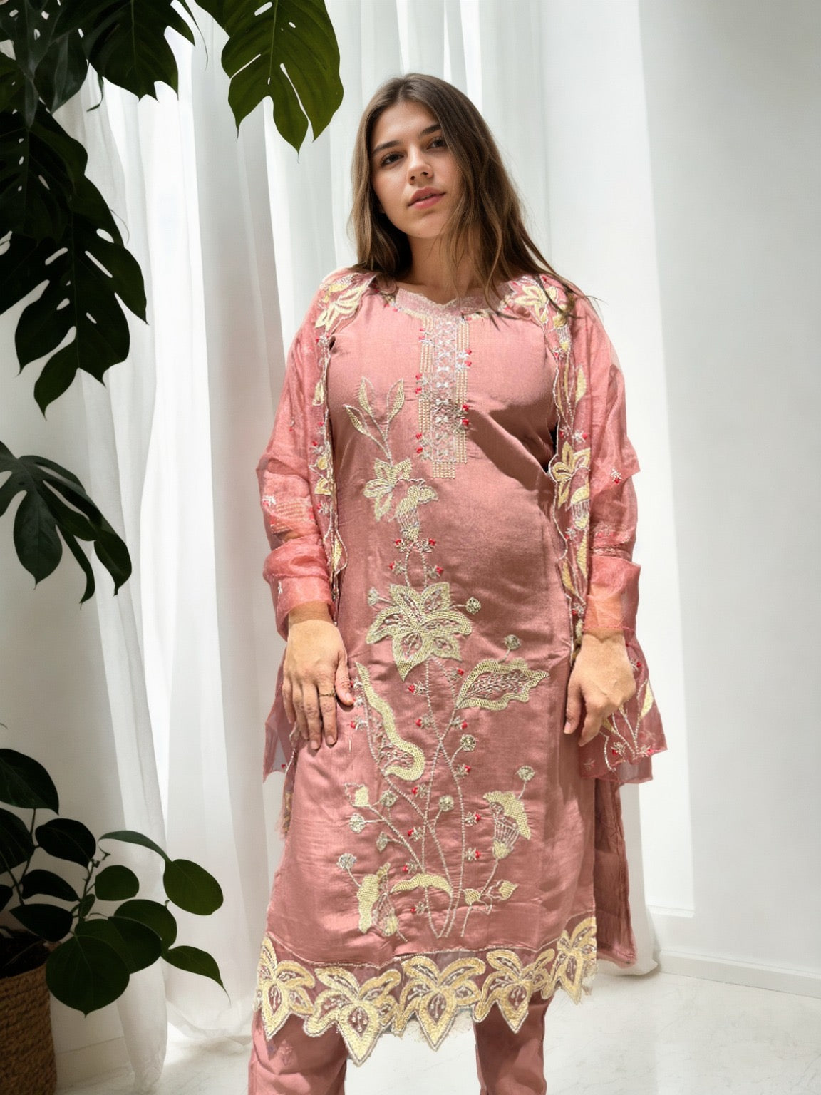 ✨ Noor-E-Nazaakat Embroidered Suit Set