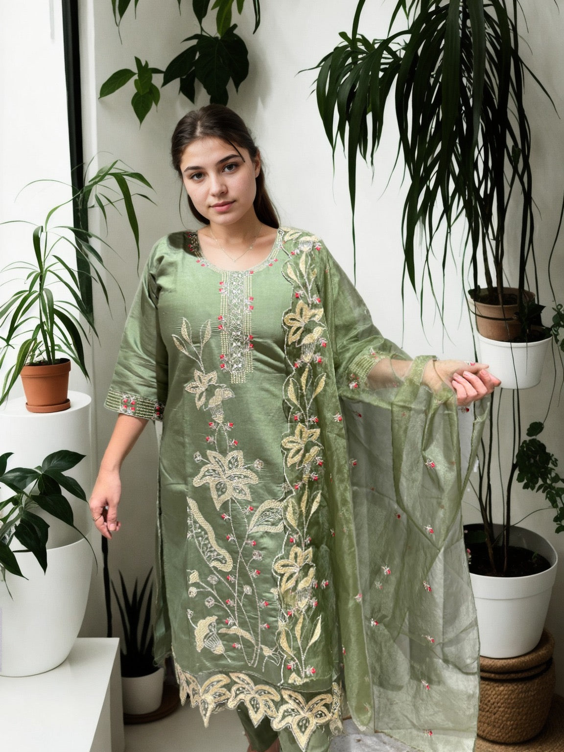 ✨ Noor-E-Nazaakat Embroidered Suit Set