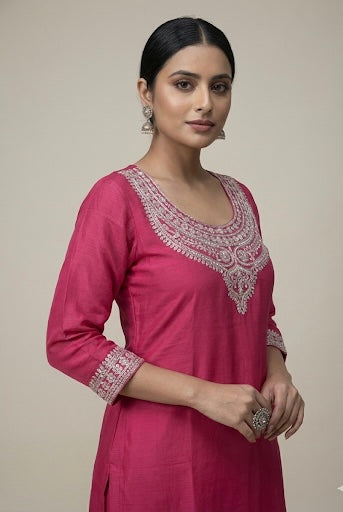 Noor-E-Shimmer Embroidered Suit Set – Roman Shine Edition