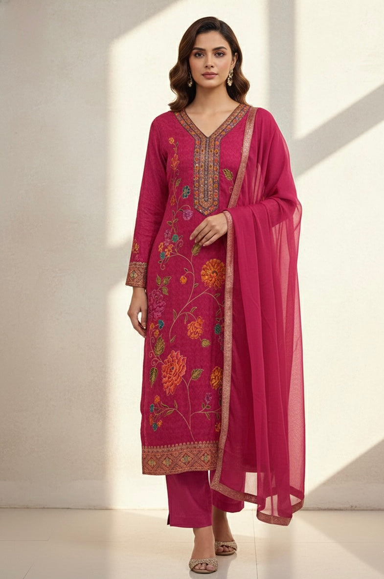 Gulabgarh Embroidered Silk Suit Set | Signature Collection