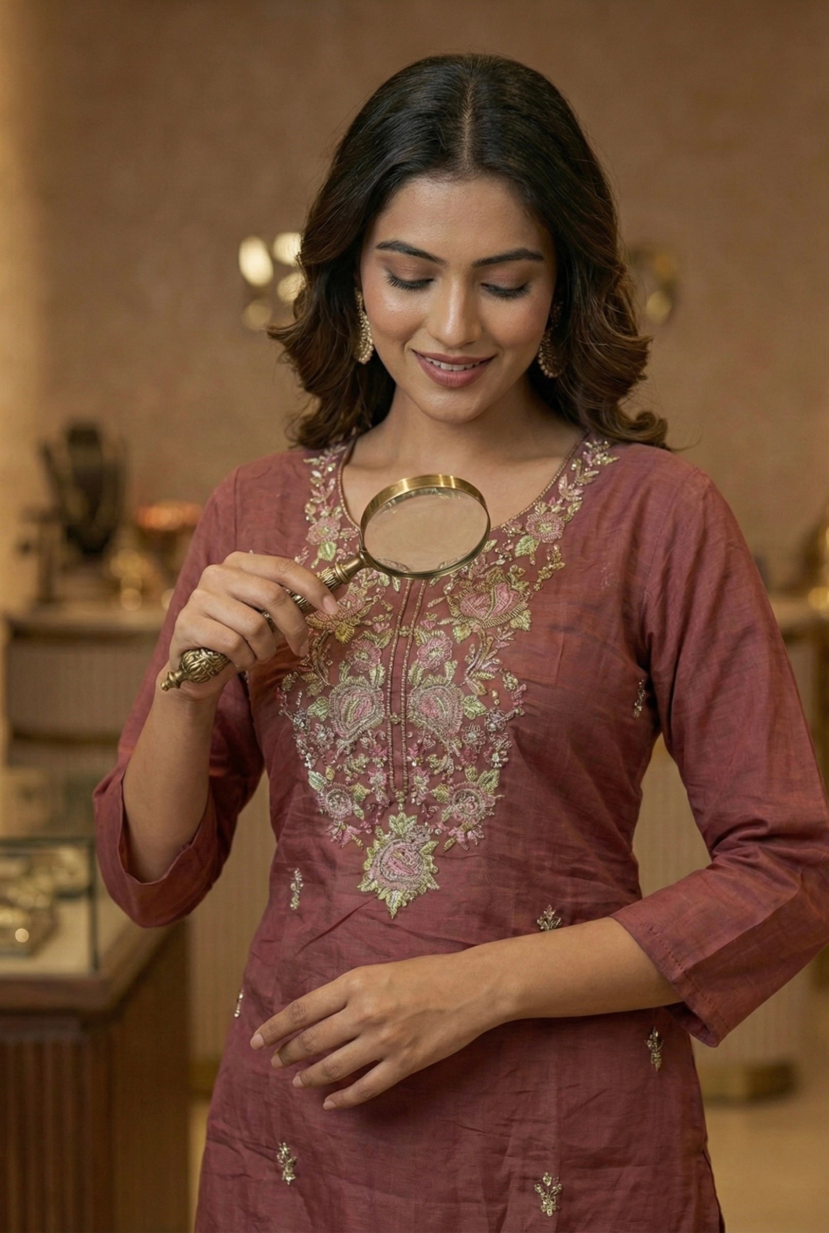 Bloom: Hand-Embroidered Mul Chanderi Suit Set