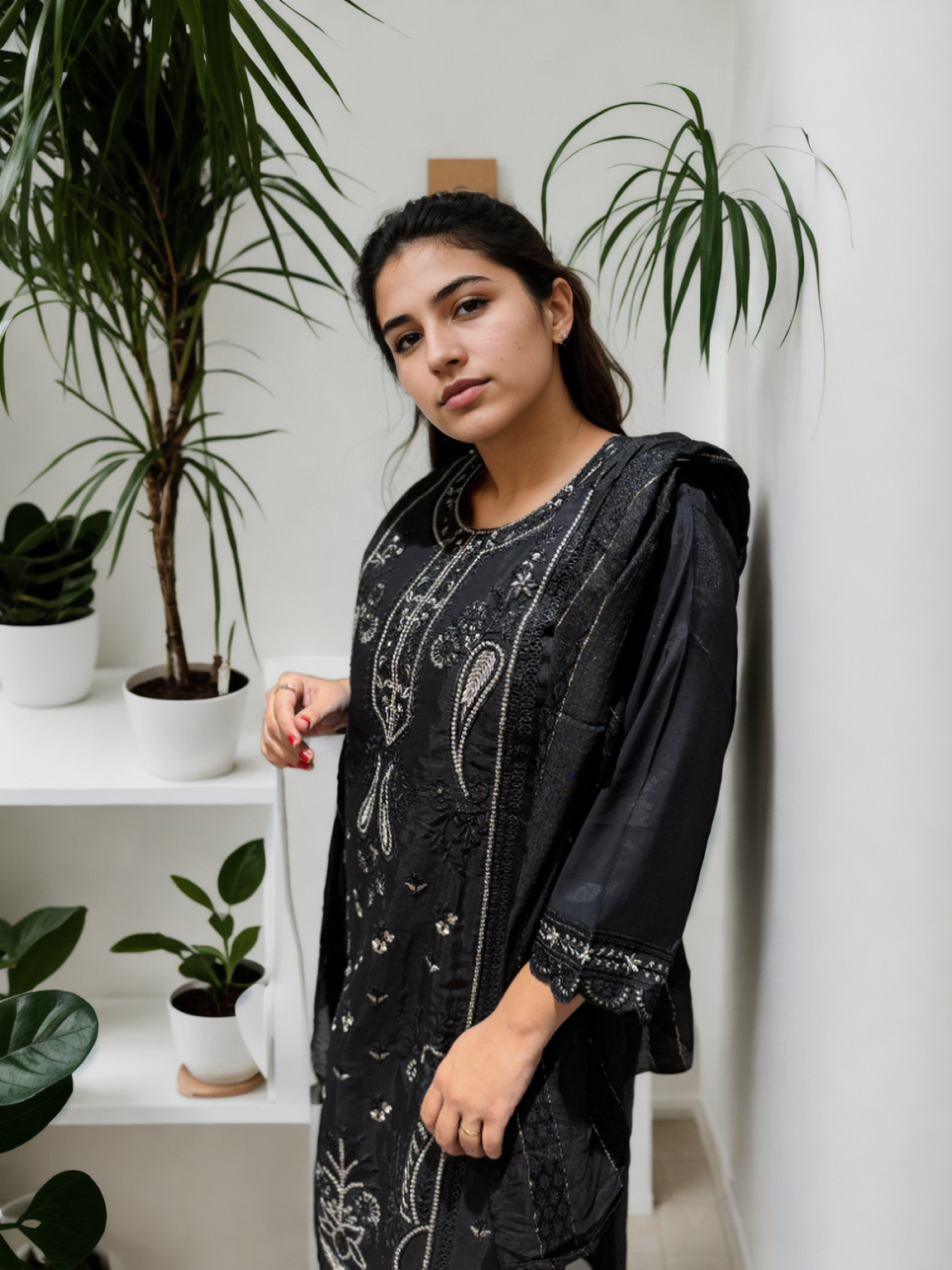 🌸 Pakistani Elegance in Roman Silk with Soft Naznin Jacquard Dupatta – 2 Colors 🌸