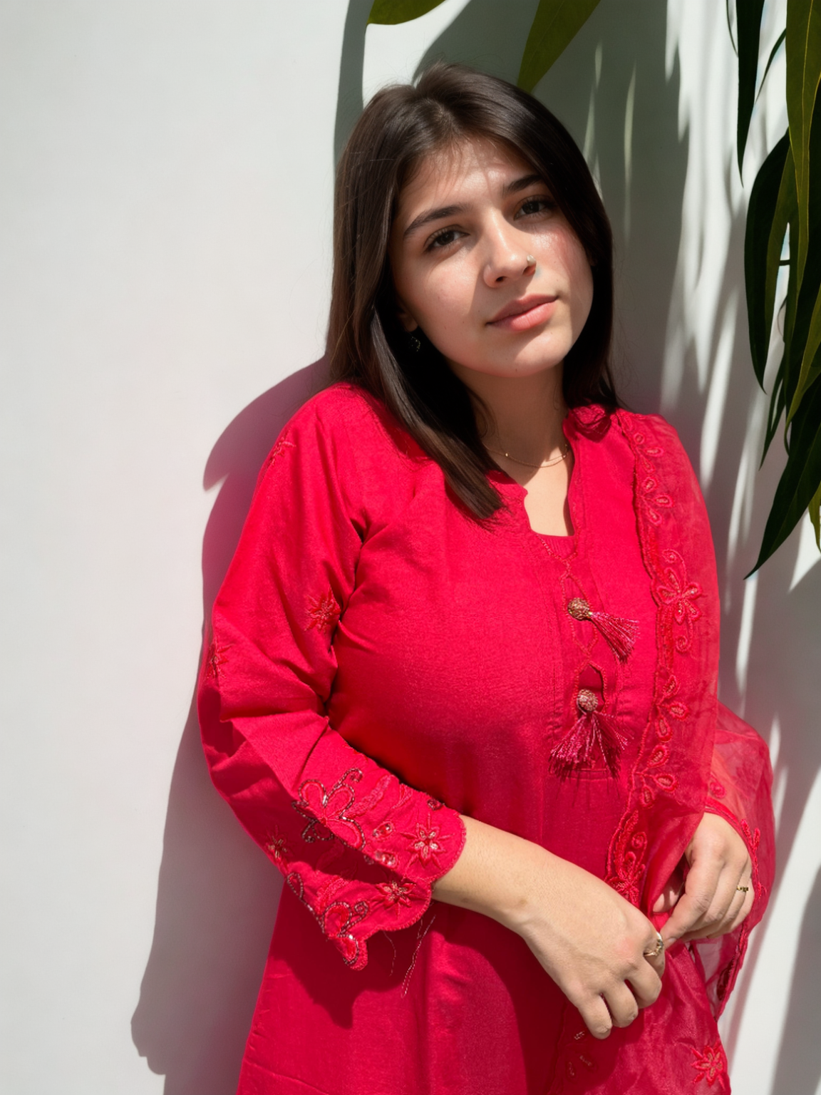 Radiant Roman Silk Handwork Suit with Organza Dupatta (M-XXL)