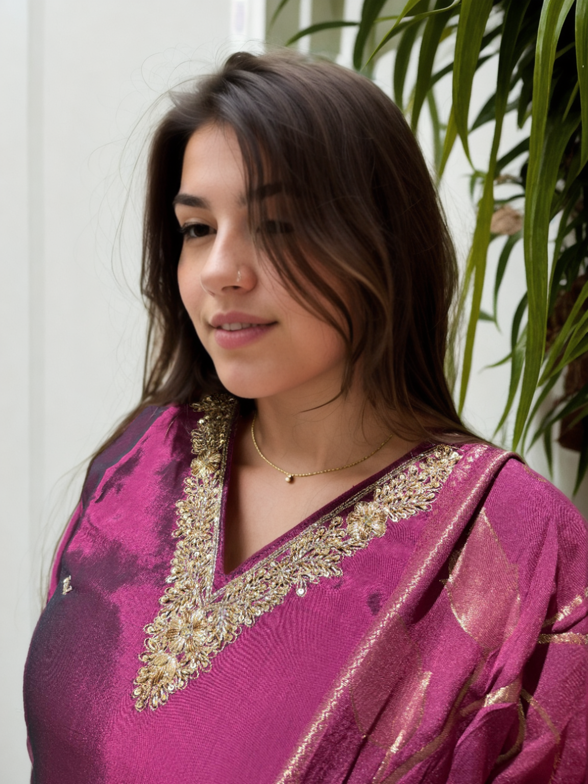 Rangila Silk Suit Set with Handwork & Muslin Dupatta (Latkan Detail) – M to XXL